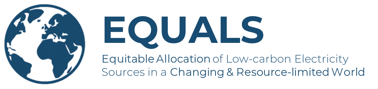 EQUALS – Equitable Allocation of Low-carbon Electricity Sources in a Changing and Resource-limited World